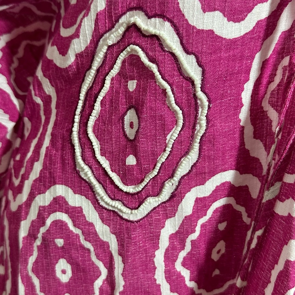 Zara Fuchsia & White Printed Mini Dress - Picture 7 of 13